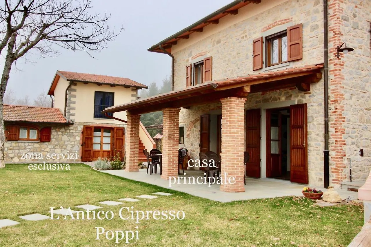 Semesterbostad L'Antico Cipresso Villa Poppi Italien